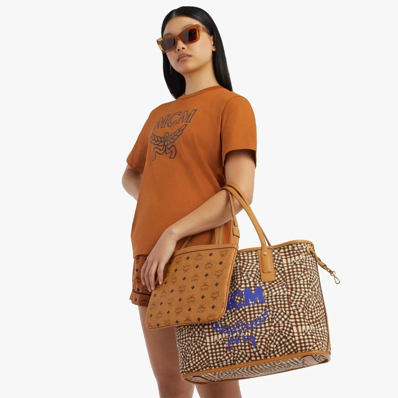 MCM Reversible Liz Shopper in Visetos Handbags 8809675883756 Free Shipping Worldwide