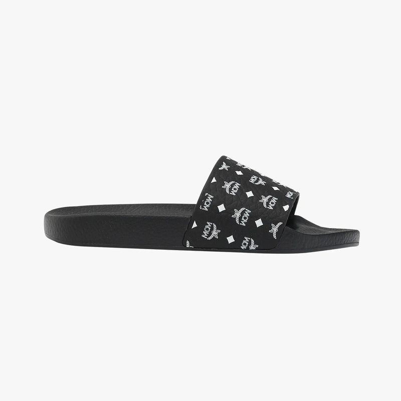 MCM All-Over Logo Printed Slides Mens 8809735071895 Free Shipping Worldwide