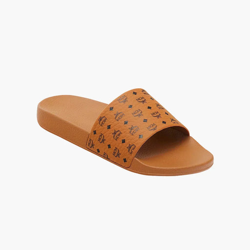MCM Mens Monogram Print Rubber Slides 8809735071895 Free Shipping Worldwide