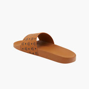 MCM Mens Monogram Print Rubber Slides 8809735071895 Free Shipping Worldwide