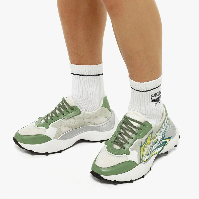 MCM Mens Skystream Sneakers in MCMotor Leather Shoes 8809735094580 Free Shipping Worldwide