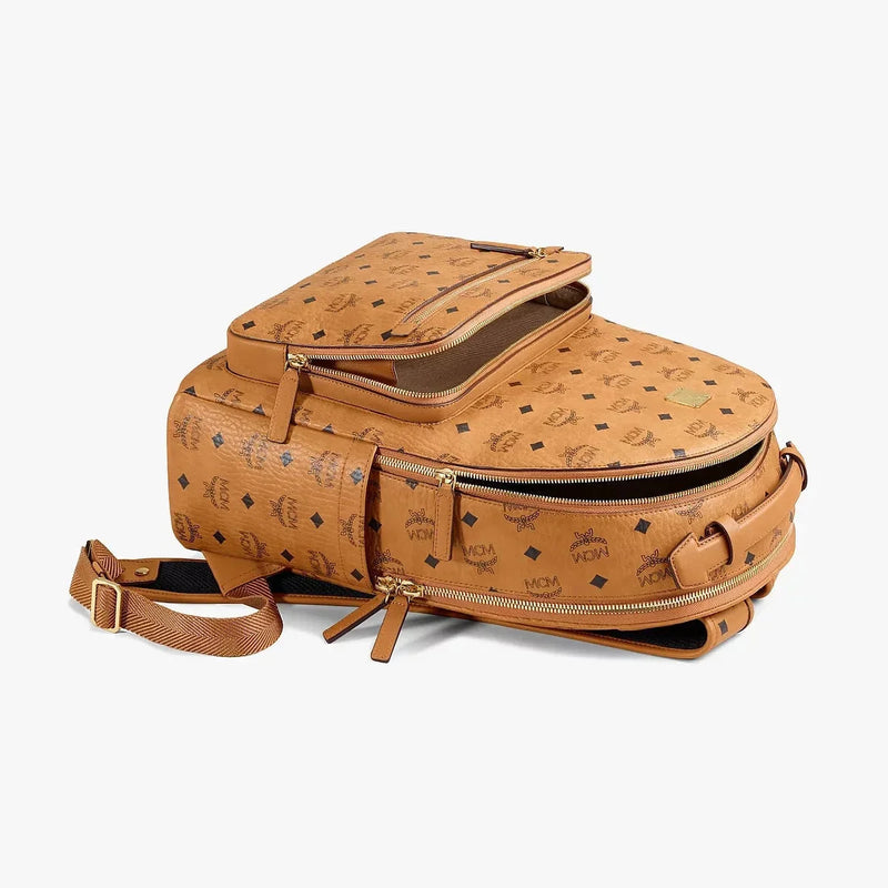 MCM Stark Backpack in Visetos Backpacks 8809675896824 Free Shipping Worldwide