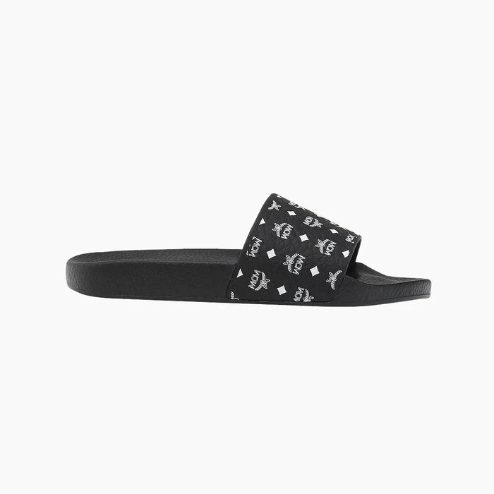 MCM Womens Monogram Print Rubber Slides Shoes 8809735071390 Free Shipping Worldwide