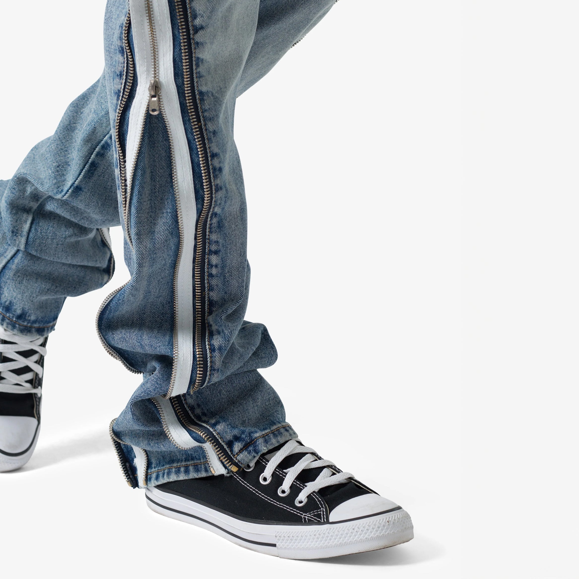 Metro Fusion - MNML B574 Zipper Flare Denim Jean - Men's Pants