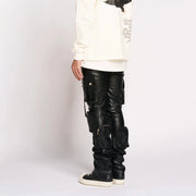 Pheelings Never Look Back Cargo Flare Stack Leather Pant Mens Pants & Shorts PHEELINGS Free Shipping Worldwide