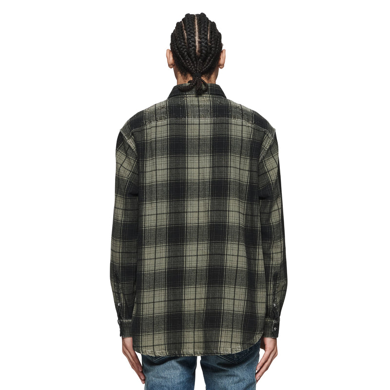 Purple Brand Overdyed Flannel Long Sleeve Shirt Men’s Shirts 197027060497 Free Shipping Worldwide