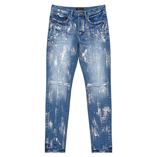 Purple Brand P001 Angel Silver Foil Cross Jean Men’s Pants 197027119355