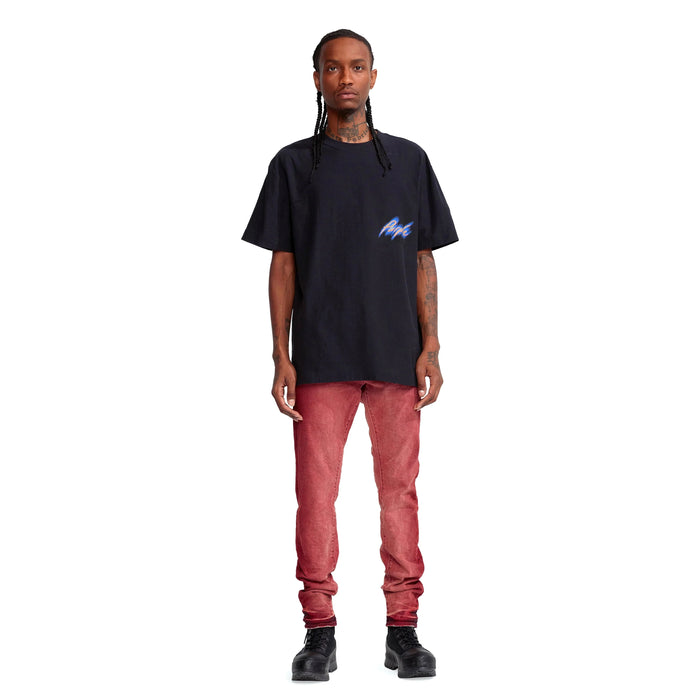 Purple Brand P001 Faded Aura Orange With Side Stripe Jean Mens Pants & Shorts 197027001216 Free Shipping Worldwide