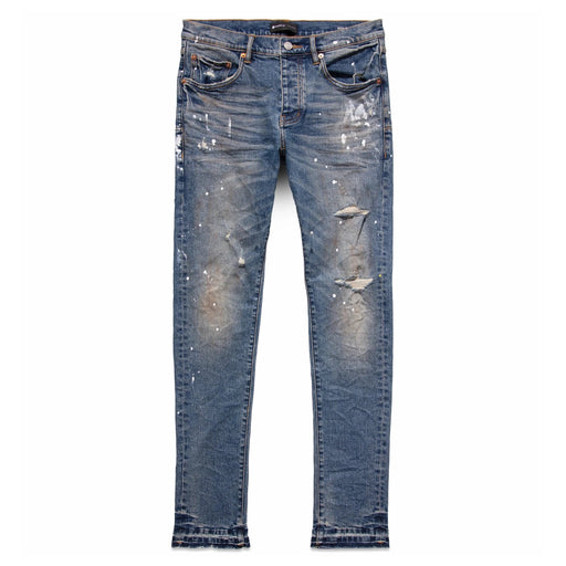 Purple Brand P001 Indigo Dirty Vintage White Paint Jean Mens Pants & Shorts 840068497462 Free Shipping Worldwide