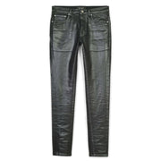 Purple Brand P001 Leathered Black Jean Mens Pants & Shorts 840068498025 Free Shipping Worldwide