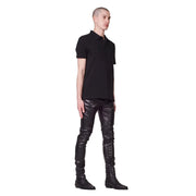 Purple Brand P001 Leathered Black Jean Mens Pants & Shorts 840068498025 Free Shipping Worldwide