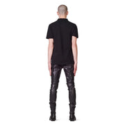 Purple Brand P001 Leathered Black Jean Mens Pants & Shorts 840068498025 Free Shipping Worldwide