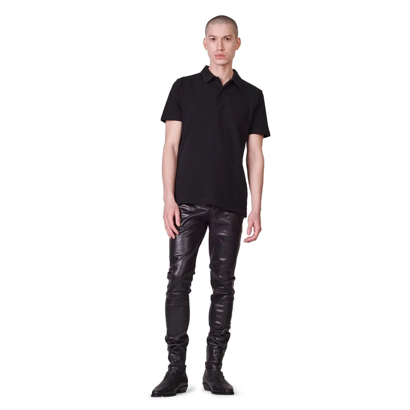 Purple Brand P001 Leathered Black Jean Mens Pants & Shorts 840068498025 Free Shipping Worldwide