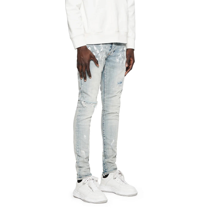 Purple Brand P001 Light Indigo Paint Blowout Jean Men’s Pants 454019