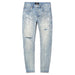 Purple Brand P001 Light Indigo Paint Blowout Jean Men’s Pants 454019