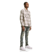 Purple Brand P001 Mid Indigo Acid Bleach Jean Mens Pants & Shorts 197027012502 Free Shipping Worldwide