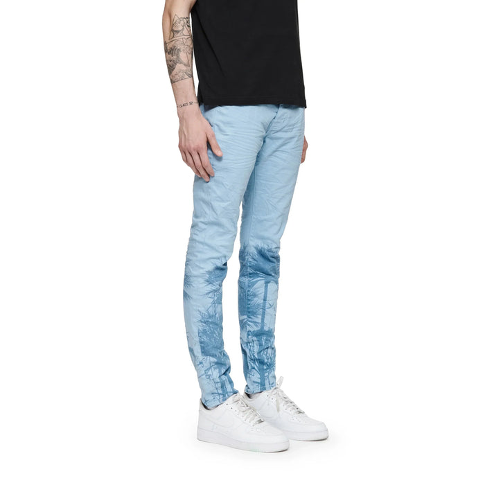 Purple Brand P001 Placid Blue Palms Print Jean Mens Pants & Shorts 197027028688 Free Shipping Worldwide