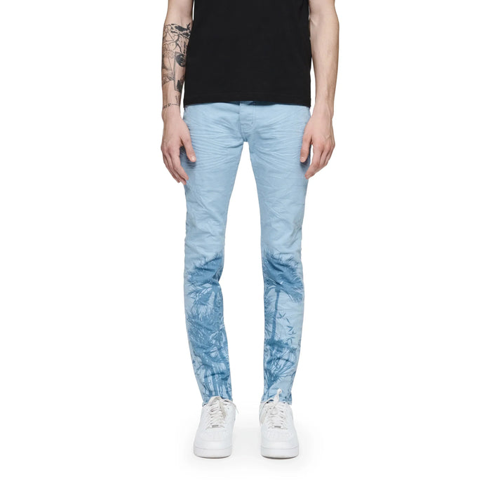 Purple Brand P001 Placid Blue Palms Print Jean Mens Pants & Shorts 197027028688 Free Shipping Worldwide