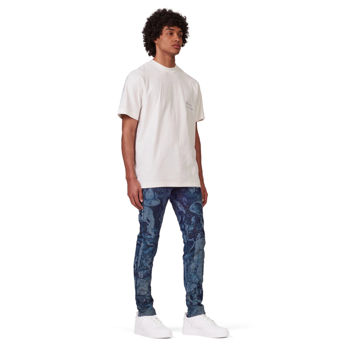 Purple Brand P001 Washed Indigo Prism Laser Print Jean Mens Pants & Shorts 840068478911 Free Shipping Worldwide