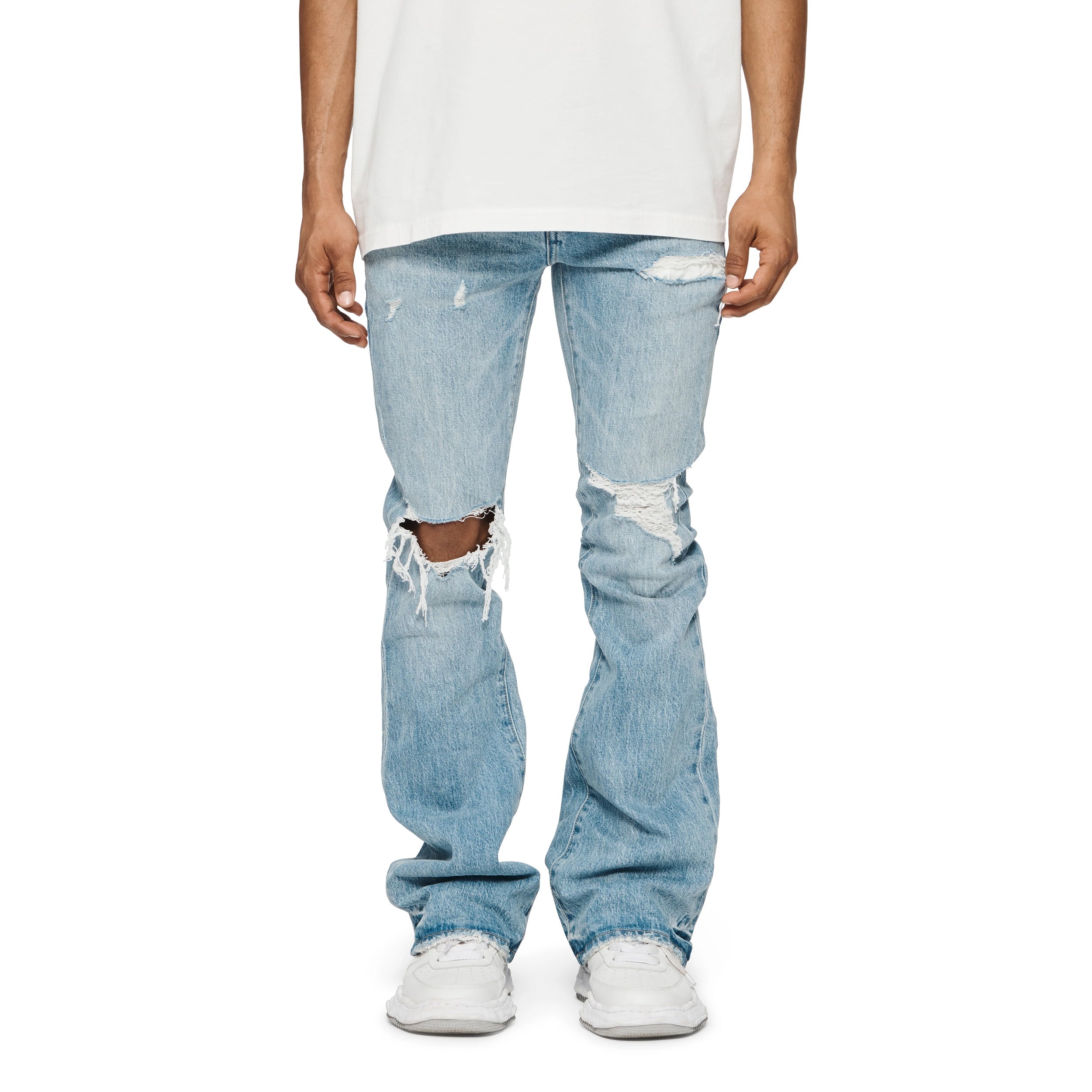 Metro Fusion - Purple Brand P004 Ripped Flare Jean - Men's Pants Metro Fusion - Purple Brand P004 Ripped Flare Jean - Men's Pants