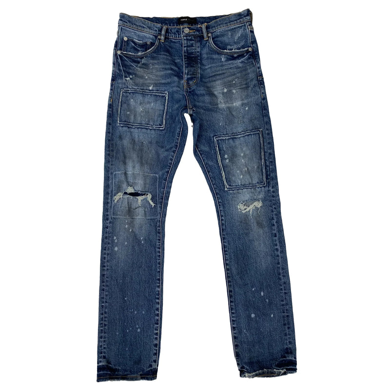 Purple Brand P005 Vintage Dirty Patch Jean Men’s Pants 197027042820 Free Shipping Worldwide