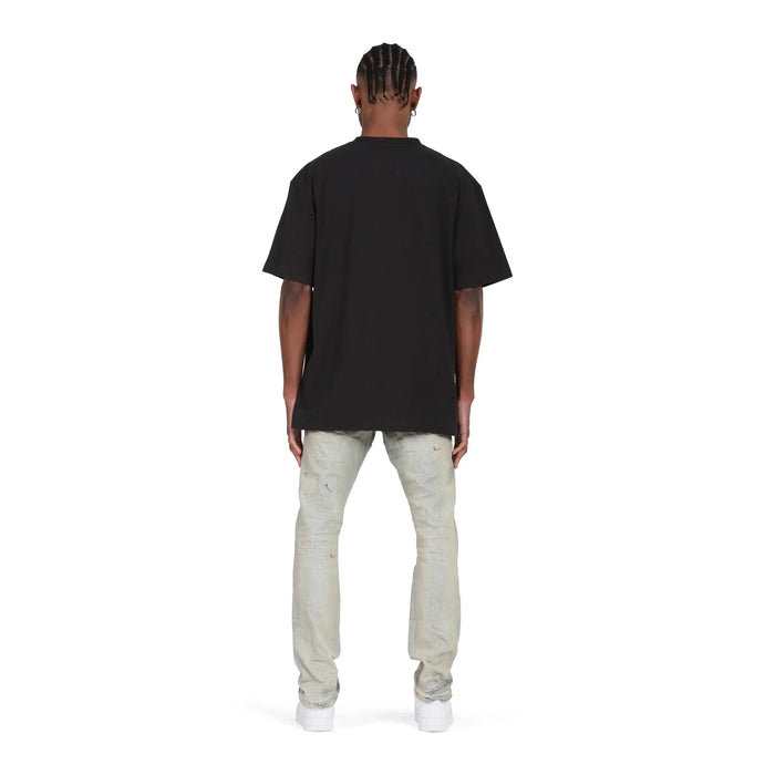 Purple Brand P011 Light Indigo Oil Repair Mid Rise Straight Leg Jean Mens Pants & Shorts 480678 Free Shipping Worldwide