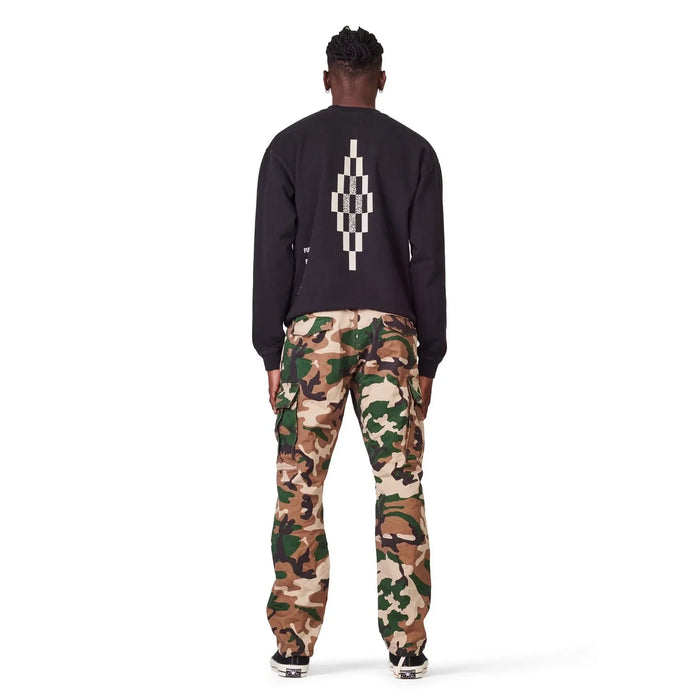 Purple Brand P013 Camo With Knee Embroidery Cargo Pant Mens Pants & Shorts Free Shipping Worldwide