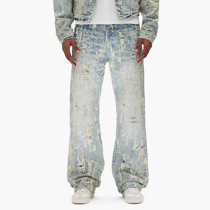 Purple Brand P018 Bead Splatter Destroy Jean Men’s Pants