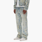 Purple Brand P018 Bead Splatter Destroy Jean Men’s Pants