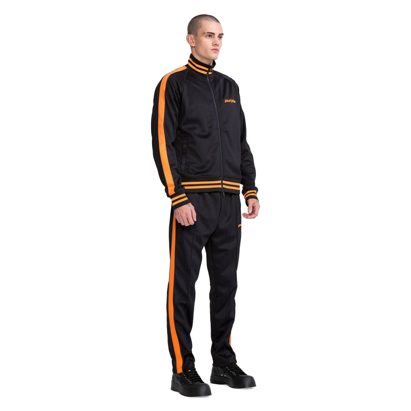 Purple Brand P414 Double Stripe Black Track Jacket Mens Jackets 197027009595 Free Shipping Worldwide