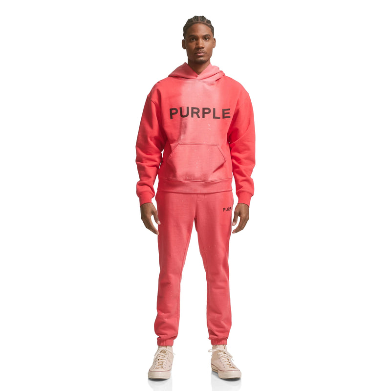 Purple Brand P447 Red Poppy French Terry Hoodie Mens Hoodies 197027019877 Free Shipping Worldwide