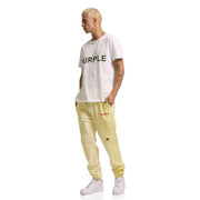 Purple Brand P450 Core Elfin Yellow French Terry Jogger Mens Pants & Shorts 197027021405 Free Shipping Worldwide