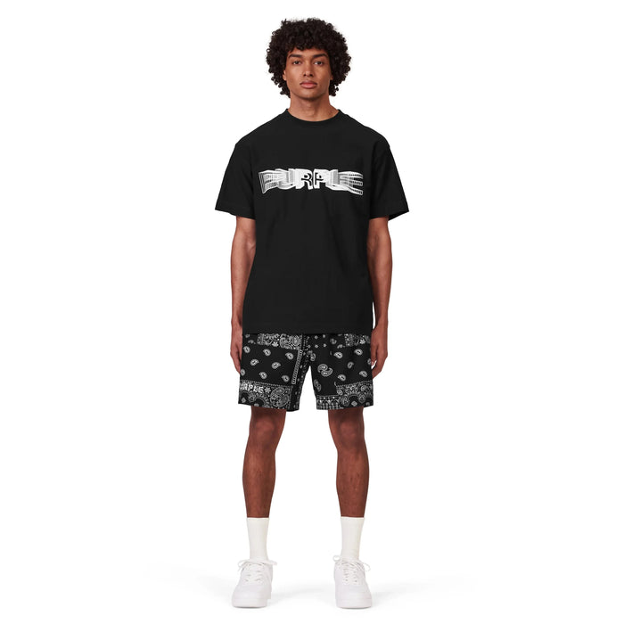 Purple Brand P504 Black Paisley All-Around Short Mens Pants & Shorts 840068459507 Free Shipping Worldwide