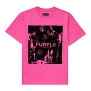 Purple Brand Playback Flock Neon Pink T-Shirt Tee Mens 197027032333 Free Shipping Worldwide