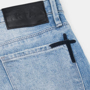 RTA Bryant Ripped Skinny Jean | Distressed Vintage Blue Men’s Pants