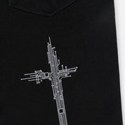 RTA Bryant Skinny Jean | Black Hologram Digital Cross Men’s Pants