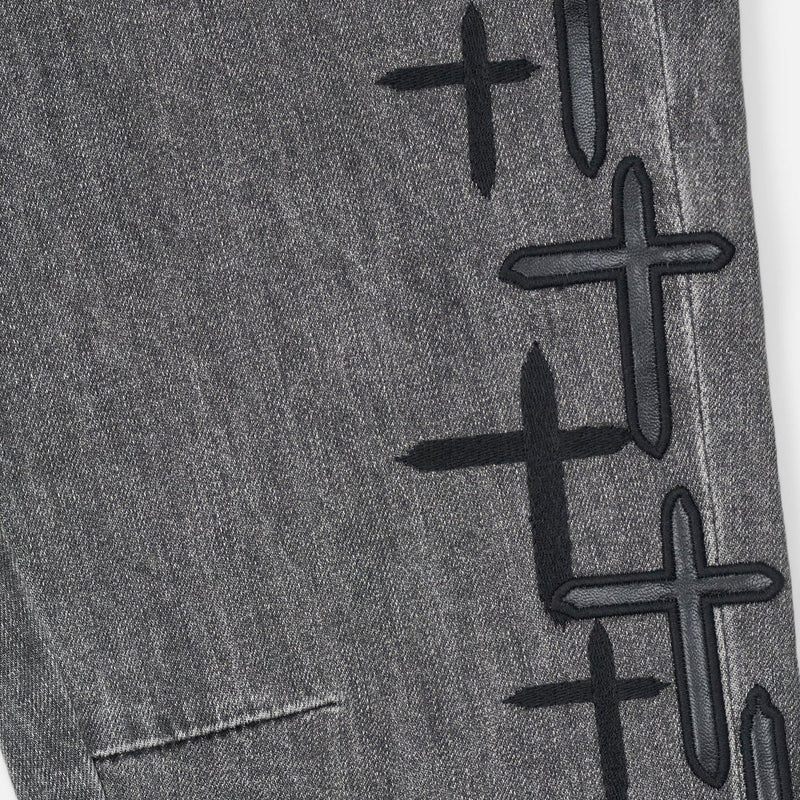 RTA Bryant Skinny Jean | Clouded Mist Cross Patch Men’s Pants