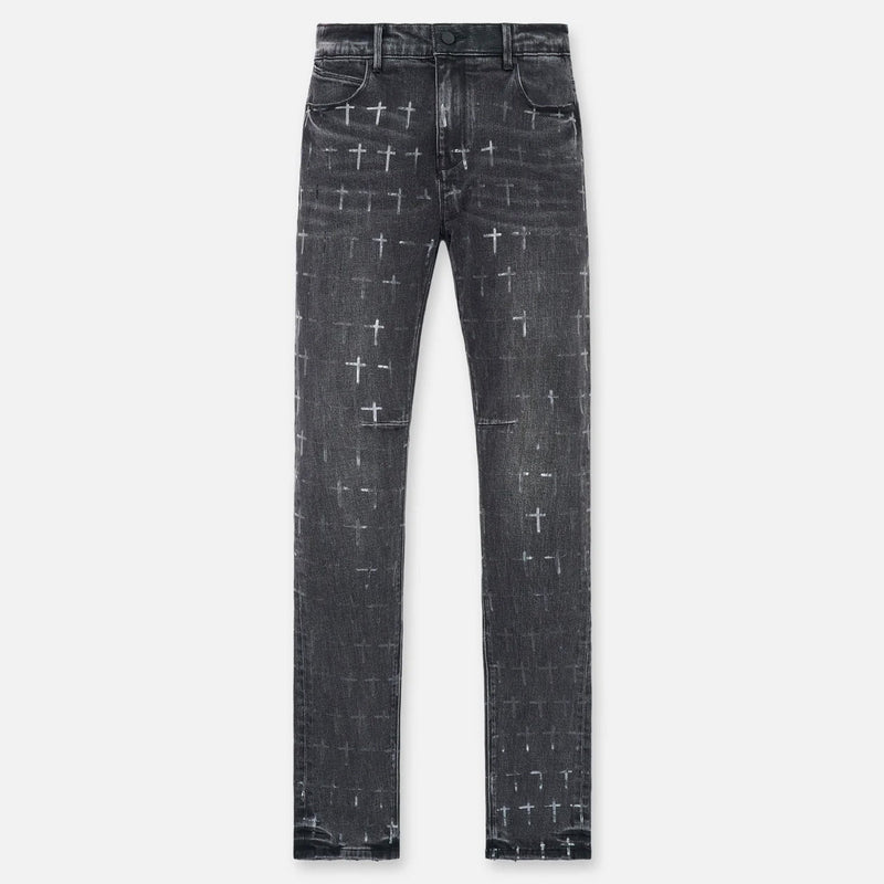 RTA Bryant Skinny Jean | Noir Coated Grey Men’s Pants 194693265409