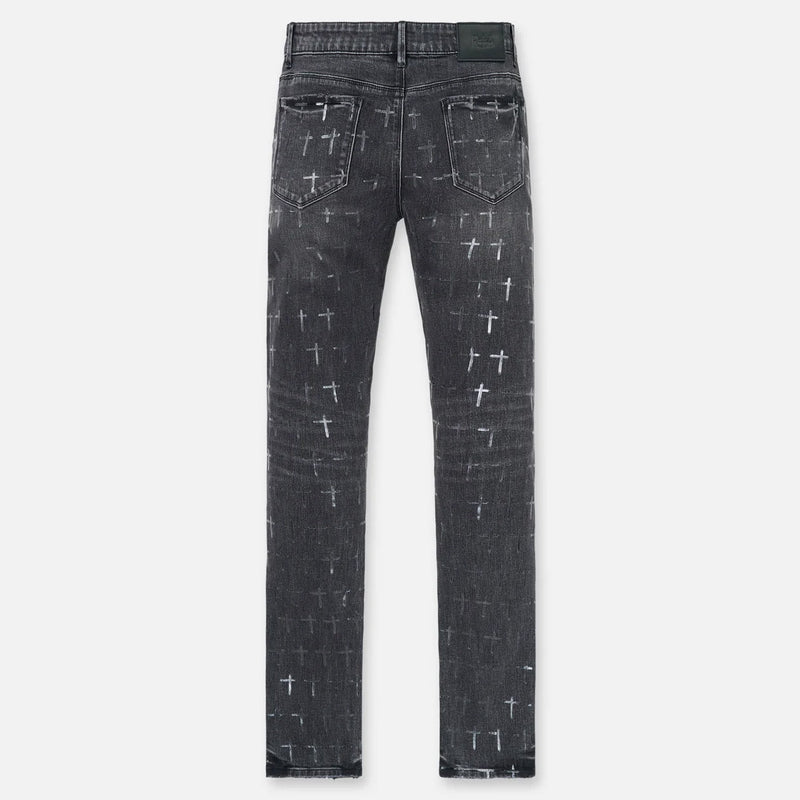 RTA Bryant Skinny Jean | Noir Coated Grey Men’s Pants