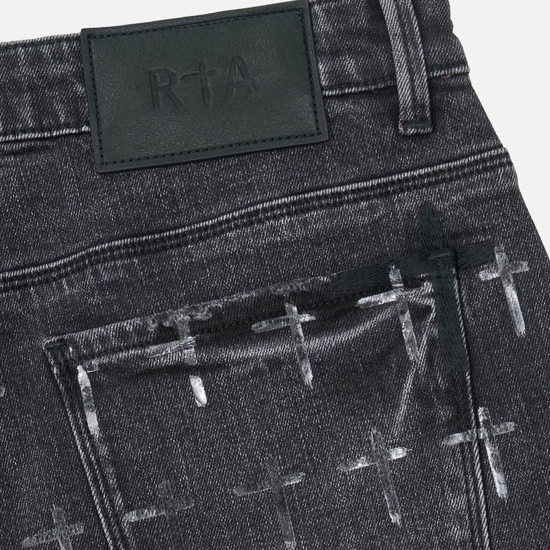 RTA Bryant Skinny Jean | Noir Coated Grey Men’s Pants