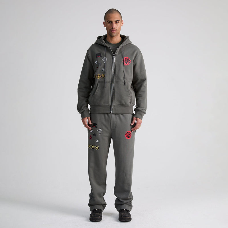 RTA Floyd Patch Zip Up Hoodie Men’s Hoodies BRAND