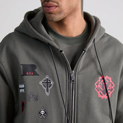 RTA Floyd Patch Zip Up Hoodie Men’s Hoodies BRAND