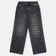 RTA Franco Wide Leg Jean | Noir Coated Grey Men’s Pants 525574