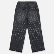 RTA Franco Wide Leg Jean | Noir Coated Grey Men’s Pants