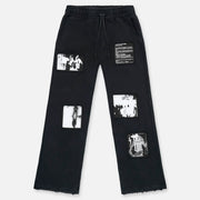 RTA Griffin Sweatpant | Vintage Black Digital Patch Men’s Pants 194693267328