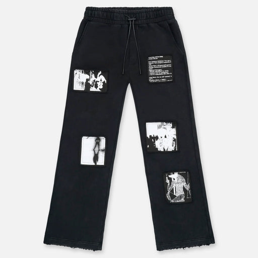 RTA Griffin Sweatpant | Vintage Black Digital Patch Men’s Pants 194693267328