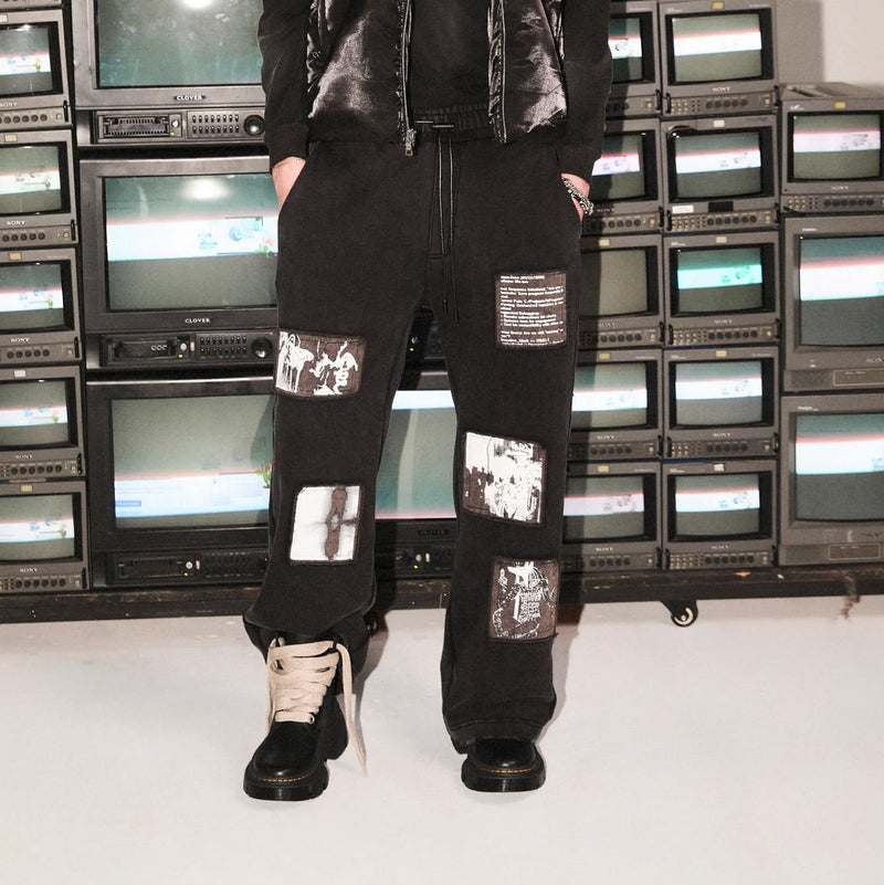 RTA Griffin Sweatpant | Vintage Black Digital Patch Men’s Pants