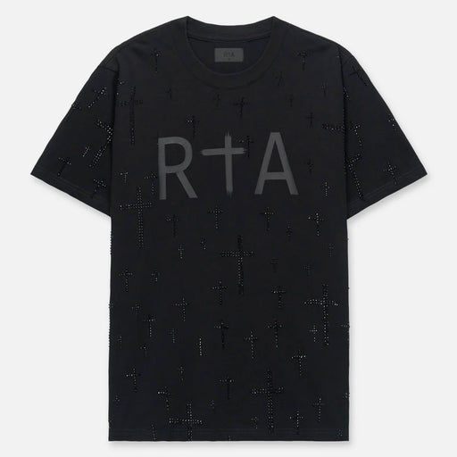 RTA Liam Short Sleeve Tee | Black Crystal Men’s T-Shirts 194693268165