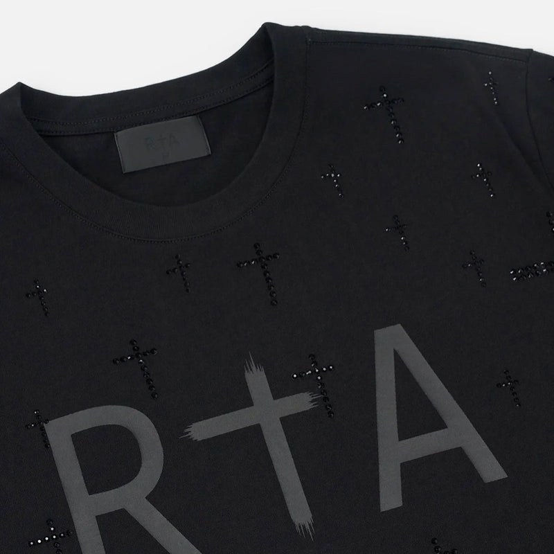 RTA Liam Short Sleeve Tee | Black Crystal Men’s T-Shirts
