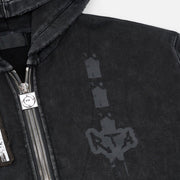 RTA Zev Zip Up Hoodie | Vintage Black Digital Patch Men’s Hoodies